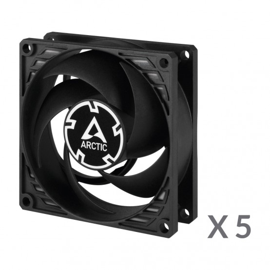 Ventilator Arctic P8 PWM PST, pachet 5 ventilatoare, negru ACFAN00154A