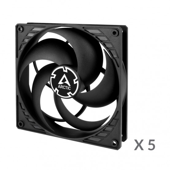 Ventilator Arctic P14 PWM PST, pachet 5 ventilatoare, negru ACFAN00138A