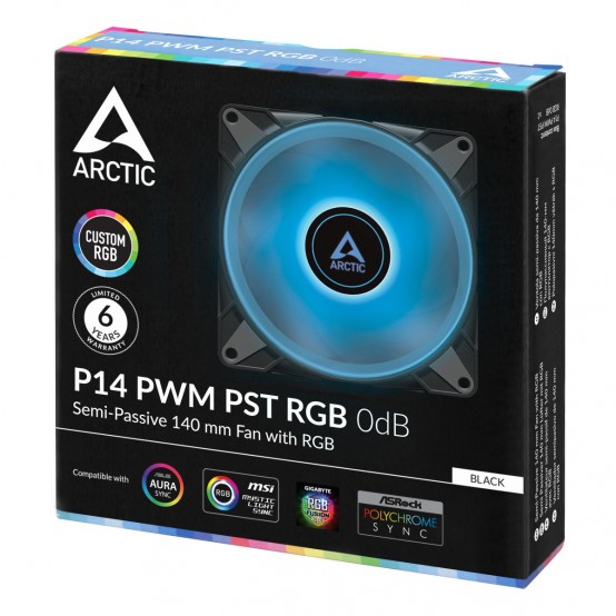 Ventilator Arctic P14 PWM PST RGB 0dB ACFAN00238A