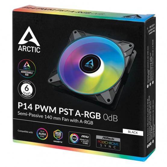 Ventilator Arctic P14 PWM PST A-RGB 0dB ACFAN00239A