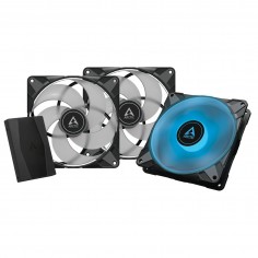 Ventilator Arctic P14 PWM PST RGB 0dB, negru, pachet 3 ventilatoare + controller , negru ACFAN00256A