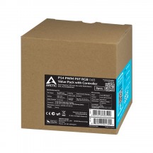 Ventilator Arctic P14 PWM PST RGB 0dB, negru, pachet 3 ventilatoare + controller , negru ACFAN00256A