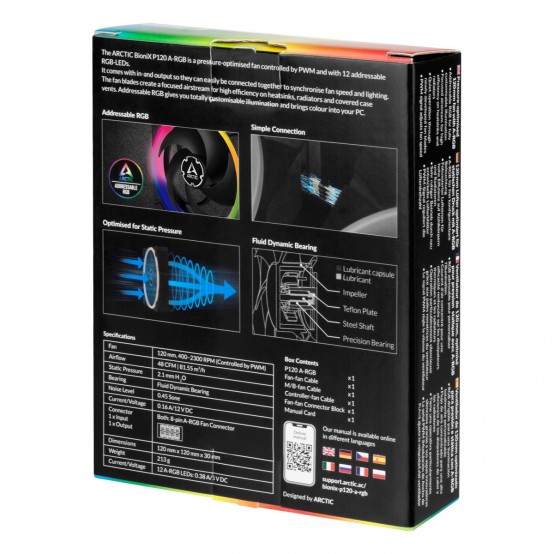Ventilator Arctic BioniX P120 A-RGB ACFAN00146A