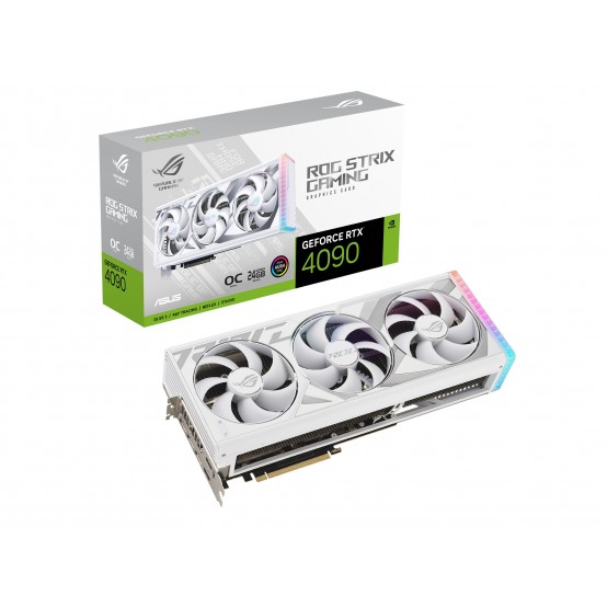 Placa video ASUS ROG Strix GeForce RTX 4090 24GB GDDR6X White OC Edition ROG-STRIX-RTX4090-O24G-WHITE