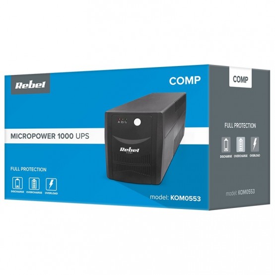 UPS Rebel UPS MICROPOWER 1000 (1000VA/600W) REBEL KOM0553