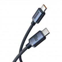 Cablu Baseus Data Cable Crystal Shine (CAJY000601) - Type-C to Type-C, 100W, 1.2m - Black CAJY000601