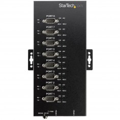 Adaptor StarTech.com 8 Port Serial Hub USB to RS232/RS485/RS422 Adapter - Industrial USB 2.0 to DB9 Serial Converter Hub - IP30 2