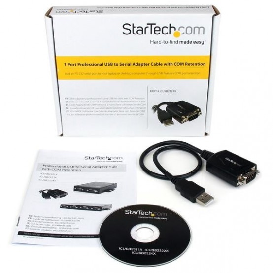 Adaptor StarTech.com 1 Port Professional USB to Serial Adapter Cable with COM Retention ICUSB2321X
