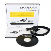 Adaptor StarTech.com USB to Serial RS232 Adapter - DB9 Serial DCE Adapter Cable with FTDI - Null Modem - USB 1.1 / 2.0 - Bus-Po