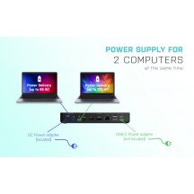 Docking Station iTec USB-C/Thunderbolt KVM Docking station Dual Display + Power Delivery 65/100W C31DUALKVMDOCKPD