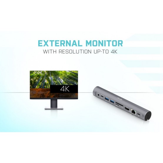 Docking Station iTec Metal Cooling Stand for notebooks (up-to 15.6”) with USB-C Docking Station (Power Delivery 100 W) C31MET