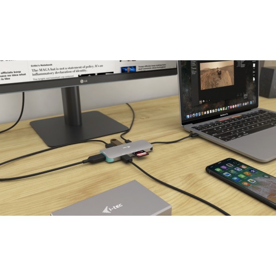 Docking Station iTec USB-C Metal Nano Dock 4K HDMI + Power Delivery 100 W C31NANODOCKPD