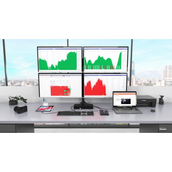 Docking Station iTec Universal USB 3.0/USB-C/Thunderbolt, Quattro 4K Display Docking Station + Power Delivery 100W CAQUATTRODOC