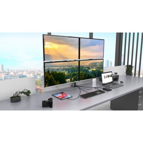 Docking Station iTec Universal USB 3.0/USB-C/Thunderbolt, Quattro 4K Display Docking Station + Power Delivery 100W CAQUATTRODOC
