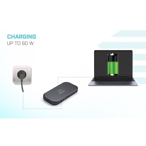 Docking Station iTec Thunderbolt 3/USB-C Dual 4K Docking Station + USB-C to DisplayPort Cable (1,5 m) + Power Delivery 60W TB3H