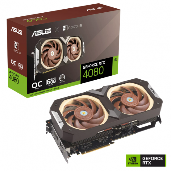 Placa video ASUS GeForce RTX 4080 16GB GDDR6X Noctua OC Edition RTX4080-O16G-NOCTUA