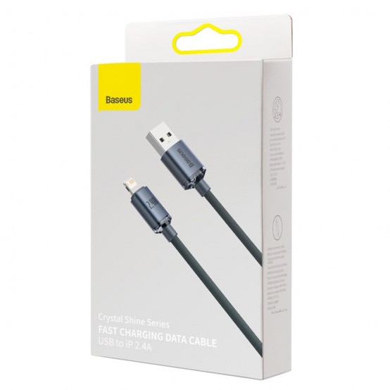 Cablu Baseus Crystal Shine, Fast Charging Data Cable pt. smartphone, USB la Lightning Iphone 2.4A, 2m, negru CAJY000101