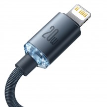 Cablu Baseus Crystal Shine, Fast Charging Data Cable pt. smartphone, USB Type-C la Lightning Iphone PD 20W, 1.2m, negru CAJY000