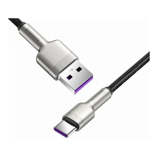 Cablu Baseus Cafule Series, Fast Charging Data Cable pt. smartphone, USB la USB Type-C 66W, braided, 1m, negru CAKF000101