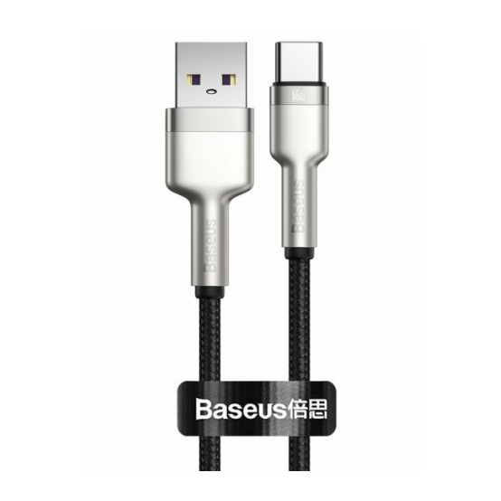 Cablu Baseus Cafule Series, Fast Charging Data Cable pt. smartphone, USB la USB Type-C 66W, braided, 1m, negru CAKF000101