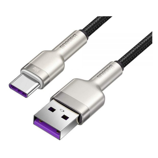 Cablu Baseus Cafule Series, Fast Charging Data Cable pt. smartphone, USB la USB Type-C 66W, braided, 1m, negru CAKF000101