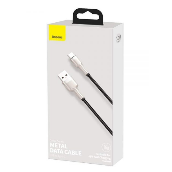 Cablu Baseus Cafule Series, Fast Charging Data Cable pt. smartphone, USB la USB Type-C 66W, braided, 1m, negru CAKF000101