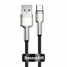 Cablu Baseus Cafule Metal, Fast Charging Data Cable pt. smartphone, USB la USB Type-C 66W, 2m, negru CAKF000201