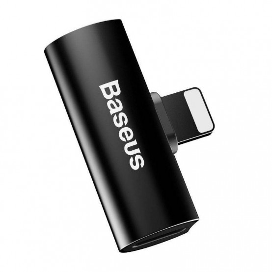 Cablu Baseus 1 x Ligthning (T) la 2 x Lightning (M), negru CAL46-01