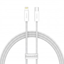 Cablu Baseus Dynamic, Fast Charging Data Cable pt. smartphone, USB Type-C la Lightning Iphone PD 20W, braided, 1m, alb CALD0000