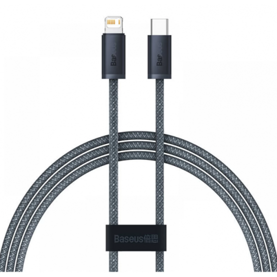 Cablu Baseus Dynamic Series, Fast Charging Data Cable pt. smartphone, USB Type-C la Lightning Iphone 20W, 1m, braided, gri CALD