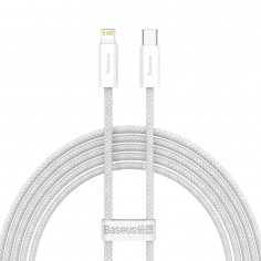 Cablu Baseus Dynamic, Fast Charging Data Cable pt. smartphone, USB Type-C la Lightning Iphone PD 20W, braided, 2m, alb CALD0001