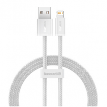 Cablu Baseus Dynamic Series, Fast Charging Data Cable pt. smartphone, USB la Lightning Iphone 2.4A, 1m, braided, alb CALD000402