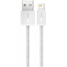 Cablu Baseus Dynamic Series, Fast Charging Data Cable pt. smartphone, USB la Lightning Iphone 2.4A, 1m, braided, alb CALD000402