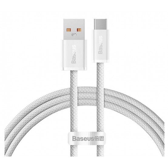 Cablu Baseus Dynamic, Fast Charging Data Cable pt. smartphone, USB la USB Type-C 100W, brodat, 1m, alb CALD000602