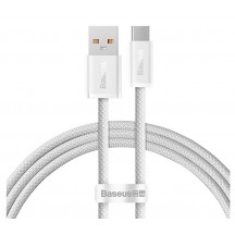 Cablu Baseus Dynamic, Fast Charging Data Cable pt. smartphone, USB la USB Type-C 100W, brodat, 1m, alb CALD000602