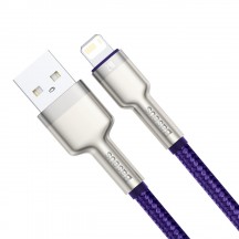 Cablu Baseus Cafule Metal, Fast Charging Data Cable pt. smartphone, USB la Lightning Iphone 2.4A, braided, 2m, violet CALJK-B05