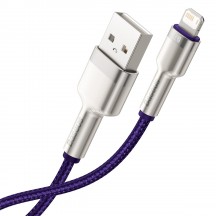 Cablu Baseus Cafule Metal, Fast Charging Data Cable pt. smartphone, USB la Lightning Iphone 2.4A, braided, 2m, violet CALJK-B05