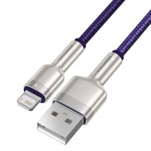 Cablu Baseus Cafule Metal, Fast Charging Data Cable pt. smartphone, USB la Lightning Iphone 2.4A, braided, 2m, violet CALJK-B05