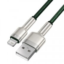 Cablu Baseus Cafule Metal, Fast Charging Data Cable pt. smartphone, USB la Lightning Iphone 2.4A, braided, 2m, verde CALJK-B06