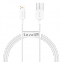 Cablu Baseus Superior, Fast Charging Data Cable pt. smartphone, USB la Lightning Iphone 2.4A, 1m, alb CALYS-A02