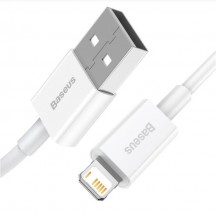 Cablu Baseus Superior, Fast Charging Data Cable pt. smartphone, USB la Lightning Iphone 2.4A, 1.5m, alb CALYS-B02