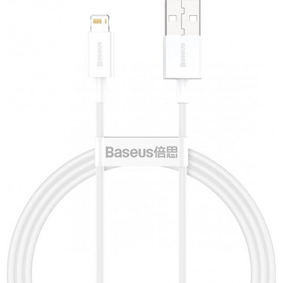 Cablu Baseus Superior, Fast Charging Data Cable pt. smartphone, USB la Lightning Iphone 2.4A, 2m, alb CALYS-C02
