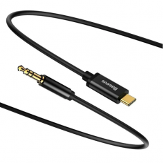 Cablu Baseus Yiven, 1 x USB Type-C (T) la 1 x Jack 3.5mm (T), lungime cablu 1.2m, negru CAM01-01