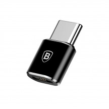 Cablu Baseus Mini Micro, USB Type-C (T) to Micro USB (M), corp metalic, negru CAMOTG-01