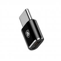 Cablu Baseus Mini Micro, USB Type-C (T) to Micro USB (M), corp metalic, negru CAMOTG-01
