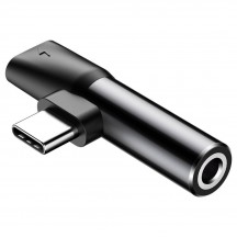 Cablu Baseus 1 x USB Type-C (T) la 1 x USB Type-C (M) si 1 x Jack 3.5mm (M), negru CATL41-01