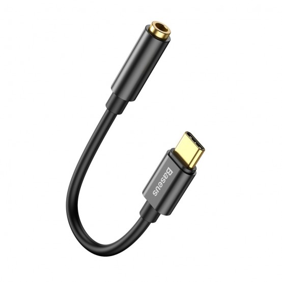 Cablu Baseus USB Type-C to Jack 3.5mm, lungime 10.5 cm, negru CATL54-01