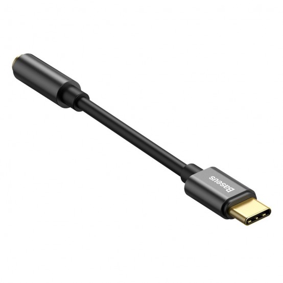Cablu Baseus USB Type-C to Jack 3.5mm, lungime 10.5 cm, negru CATL54-01
