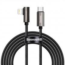 Cablu Baseus Legend Elbow, Fast Charging Data Cable pt. smartphone, USB Type-C la Lightning Iphone PD 20W, braided, 2m, negru C