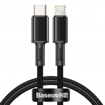 Cablu Baseus High Density Braided, Fast Charging Data Cable pt. smartphone, USB Type-C la Lightning Iphone PD 20W, braided, 1m,